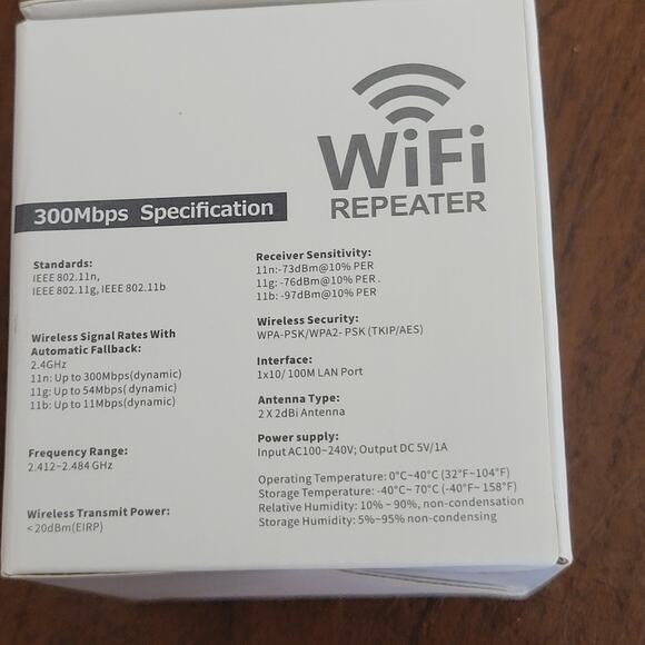 WiFi 300mbps Repeater Wireless Range Extender New, in the box - Picture 3 of 6
